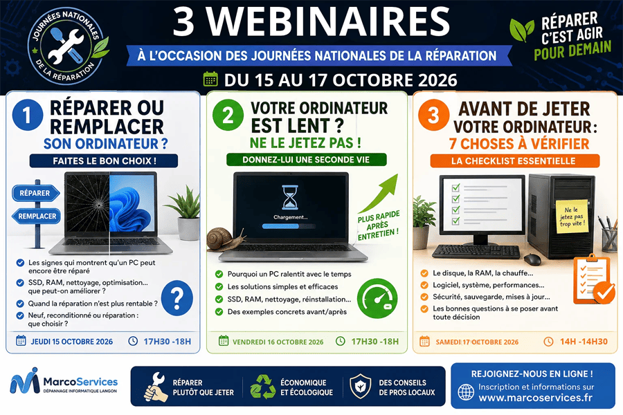 Journées nationales de la réparation | MarcoServices informatique Langon
